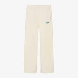 MSGM-Girls Cream Cotton Relaxed Trousers | Childrensalon Outlet