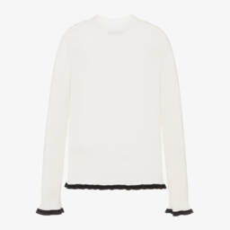 إم إس جي إم-بلوفر بياقة عالية مضلع لون عاجي للبنات | Childrensalon Outlet