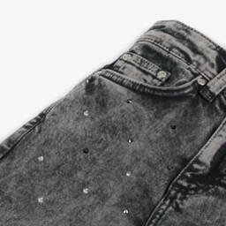 MSGM-Girls Dark Wash Sparkle Jeans | Childrensalon Outlet