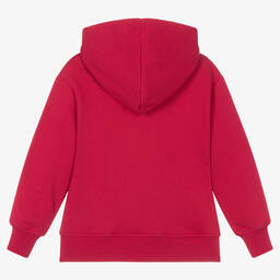 MSGM-Girls Deep Pink Cotton Hoodie | Childrensalon Outlet