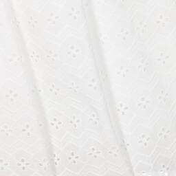 MSGM-Girls Ivory Cotton Broderie Anglaise Dress | Childrensalon Outlet