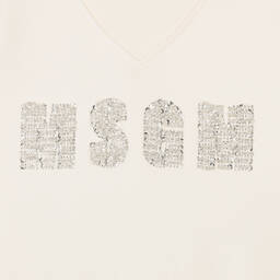 MSGM-Girls Ivory Logo Sweatshirt | Childrensalon Outlet