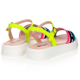 MSGM-Girls Leather Logo Sandals | Childrensalon Outlet
