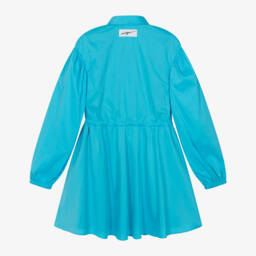 MSGM-Girls Long Sleeve Sky Shirt Dress | Childrensalon Outlet