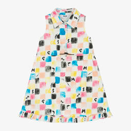 MSGM-Girls Pink & Blue Cotton Dress | Childrensalon Outlet