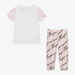 إم إس جي إم-طقم ليقنز أطفال بناتي قطن لون زهري | Childrensalon Outlet