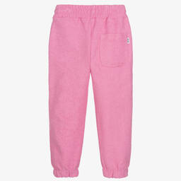 MSGM-Girls Pink Cotton Terry Logo Joggers | Childrensalon Outlet