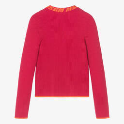 MSGM-Розовый вязаный джемпер для девочек | Childrensalon Outlet