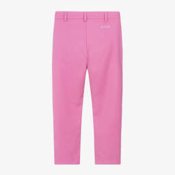 MSGM-Girls Pink Sparkle Viscose Trousers | Childrensalon Outlet