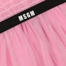 MSGM-Girls Pink Tulle Dress | Childrensalon Outlet
