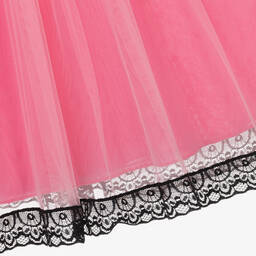MSGM-Girls Pink Tulle & Lace Skirt | Childrensalon Outlet
