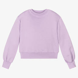 MSGM-Girls Purple Logo Sweatshirt | Childrensalon Outlet