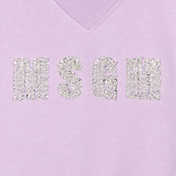MSGM-Girls Purple Logo Sweatshirt | Childrensalon Outlet