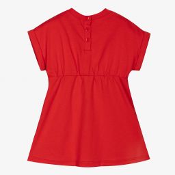 MSGM-فستان قطن لون أحمر | Childrensalon Outlet