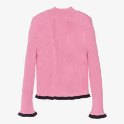 إم إس جي إم-بلوفر بياقة عالية مضلع لون زهري للبنات | Childrensalon Outlet