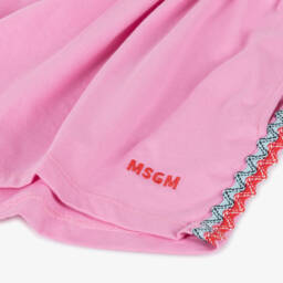 MSGM-Girls Rosy Cotton Knit Shorts | Childrensalon Outlet