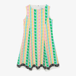 MSGM-Girls Vibrant Cotton Logo Dress | Childrensalon Outlet