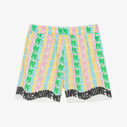 MSGM-Girls Vibrant Cotton Logo Shorts | Childrensalon Outlet