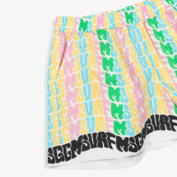 MSGM-Girls Vibrant Cotton Logo Shorts | Childrensalon Outlet