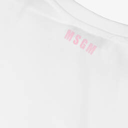 MSGM-Girls White Cotton & Tulle Dress | Childrensalon Outlet