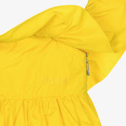 MSGM-Girls Yellow Taffeta Bubble Dress | Childrensalon Outlet