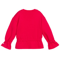 MSGM-Pink Cotton Logo Sweatshirt | Childrensalon Outlet