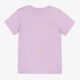 MSGM-Purple Logo Cotton T-Shirt | Childrensalon Outlet