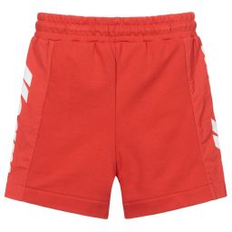 MSGM-Red Cotton Jersey Shorts | Childrensalon Outlet