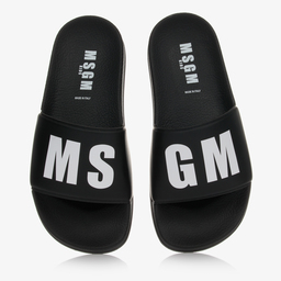 MSGM-Черные шлепанцы для подростков | Childrensalon Outlet