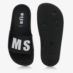 MSGM-Черные шлепанцы для подростков | Childrensalon Outlet