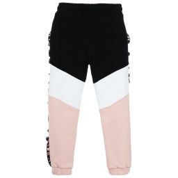 MSGM-Teen Black & Pink Logo Joggers | Childrensalon Outlet