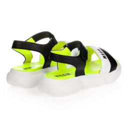 MSGM-Teen Black & White Sandals | Childrensalon Outlet