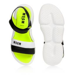MSGM-Teen Black & White Sandals | Childrensalon Outlet
