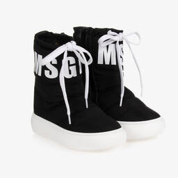 MSGM-Teen Black & White Snow Boots | Childrensalon Outlet