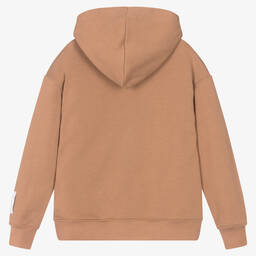 MSGM-Teen Boys Beige Cotton Hoodie | Childrensalon Outlet