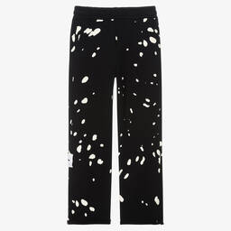 MSGM-Teen Boys Black Cotton Spotted Joggers | Childrensalon Outlet