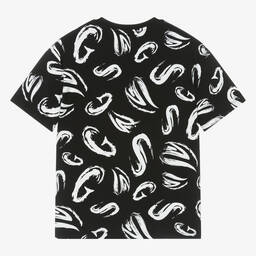 إم إس جي إم-تيشيرت قطن جيرسي لون أسود للمراهقين | Childrensalon Outlet