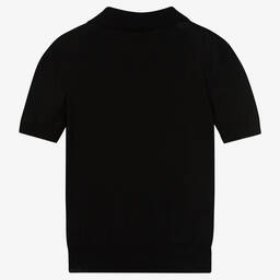 MSGM-Черная трикотажная рубашка поло | Childrensalon Outlet