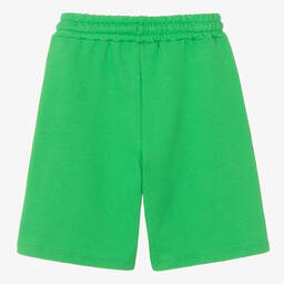 MSGM-شورت قطن جيرسي لون أخضر للمراهقين | Childrensalon Outlet