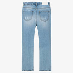 MSGM-Teen Boys  Light Blue Cotton Denim Jeans | Childrensalon Outlet