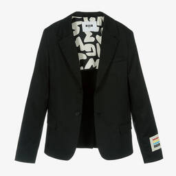 MSGM-Черный блейзер с подкладкой | Childrensalon Outlet