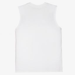 MSGM-Белая майка для подростков | Childrensalon Outlet