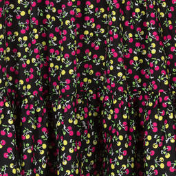 MSGM-Teen Girls Black Cotton Micro Cherry Skirt | Childrensalon Outlet