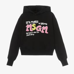 MSGM-Черная худи для девочек-подростков | Childrensalon Outlet