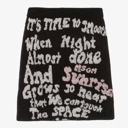 MSGM-Черная трикотажная юбка для девочек | Childrensalon Outlet