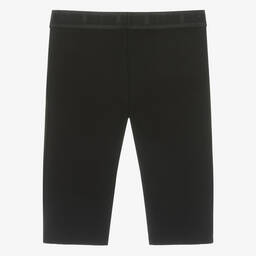 MSGM-Teen Girls Black Ribbed Cycling Shorts | Childrensalon Outlet