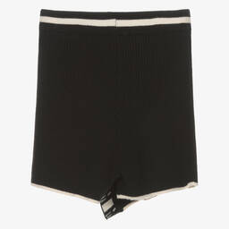 MSGM-Teen Girls Black Ribbed Knit Skort | Childrensalon Outlet