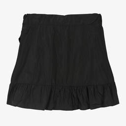 MSGM-Teen Girls Black Ruffle Taffeta Skirt | Childrensalon Outlet