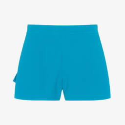 MSGM-Голубые шорты из крепа для девочек-подростков | Childrensalon Outlet