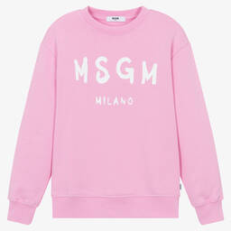 MSGM-Teen Girls Pink Cotton Sweatshirt | Childrensalon Outlet